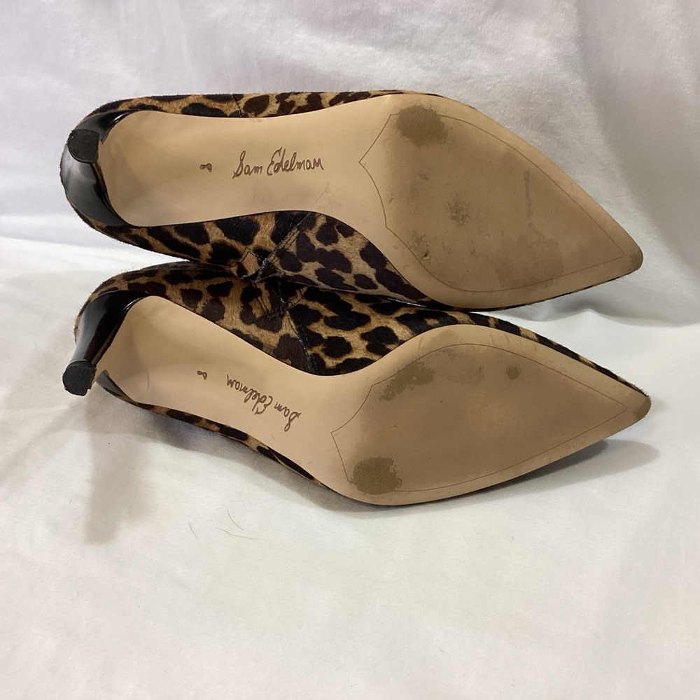 Sam Edelman Leopard Print Ankle Booties SZ 8M $120 - Picture 8 of 12